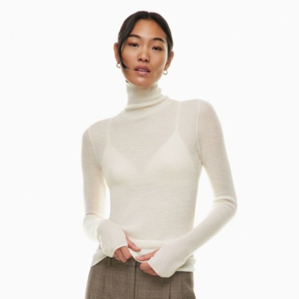 Aritzia Wilfred Archer Turtleneck extra-fine merino wool sweater